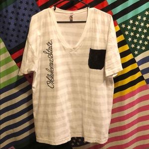 Oklahoma State V-Neck T-Shirt w Sparkly Pocket!